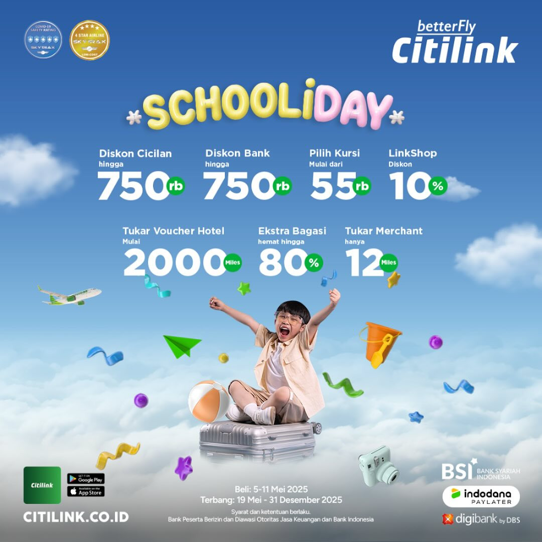 Promo Citilink Schooliday Diskon s/d Rp 750.000 - Image 2