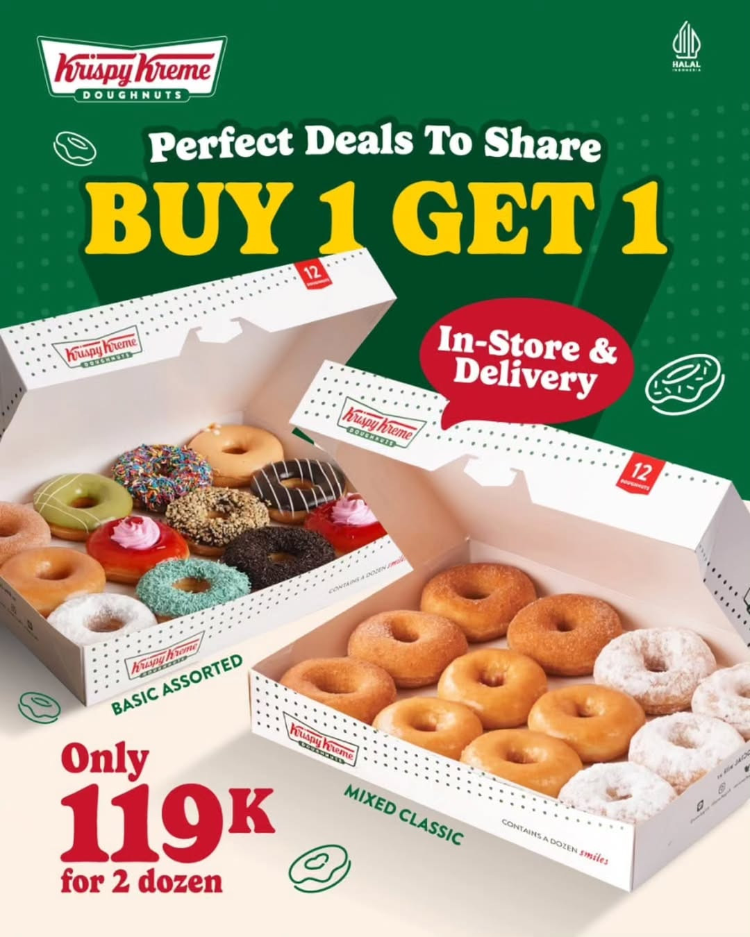 Promo Krispy Kreme 2 Lusin Hanya Rp 119.000 - Image 2
