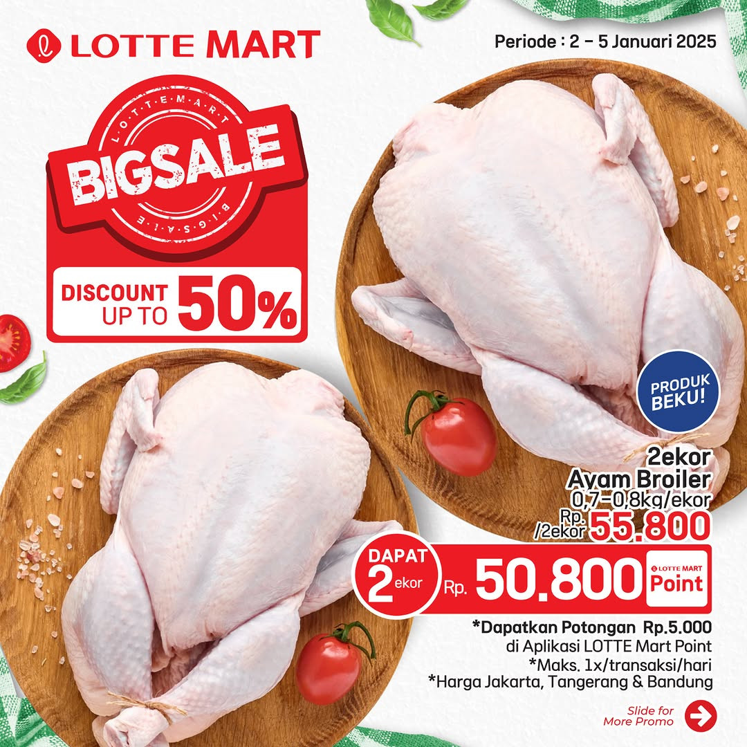 Promo Lottemart Big Sale Diskon s/d 50% 2 - 5 Januari 2025