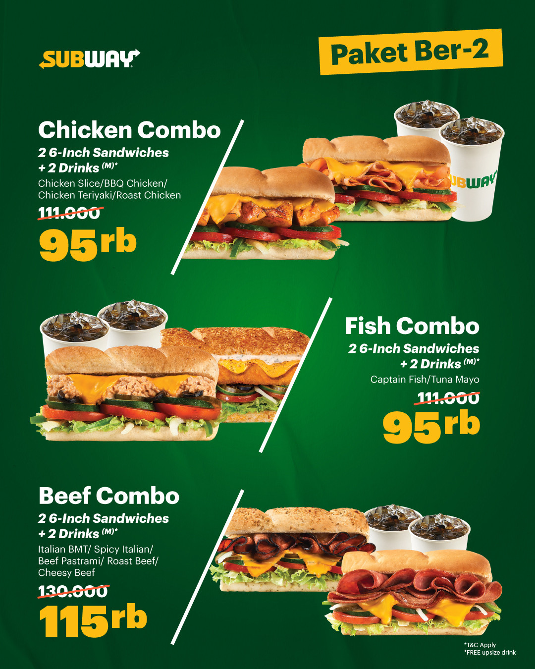 Promo Subway Combo Cemara Mulai Dari Rp 95K - Image 4