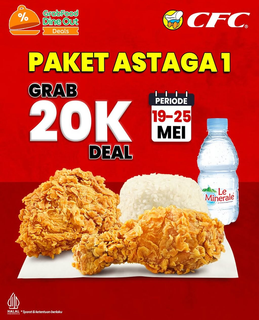 Promo CFC Paket Astaga 1 Rp 20.000 dengan GrabDineOut - Image 2