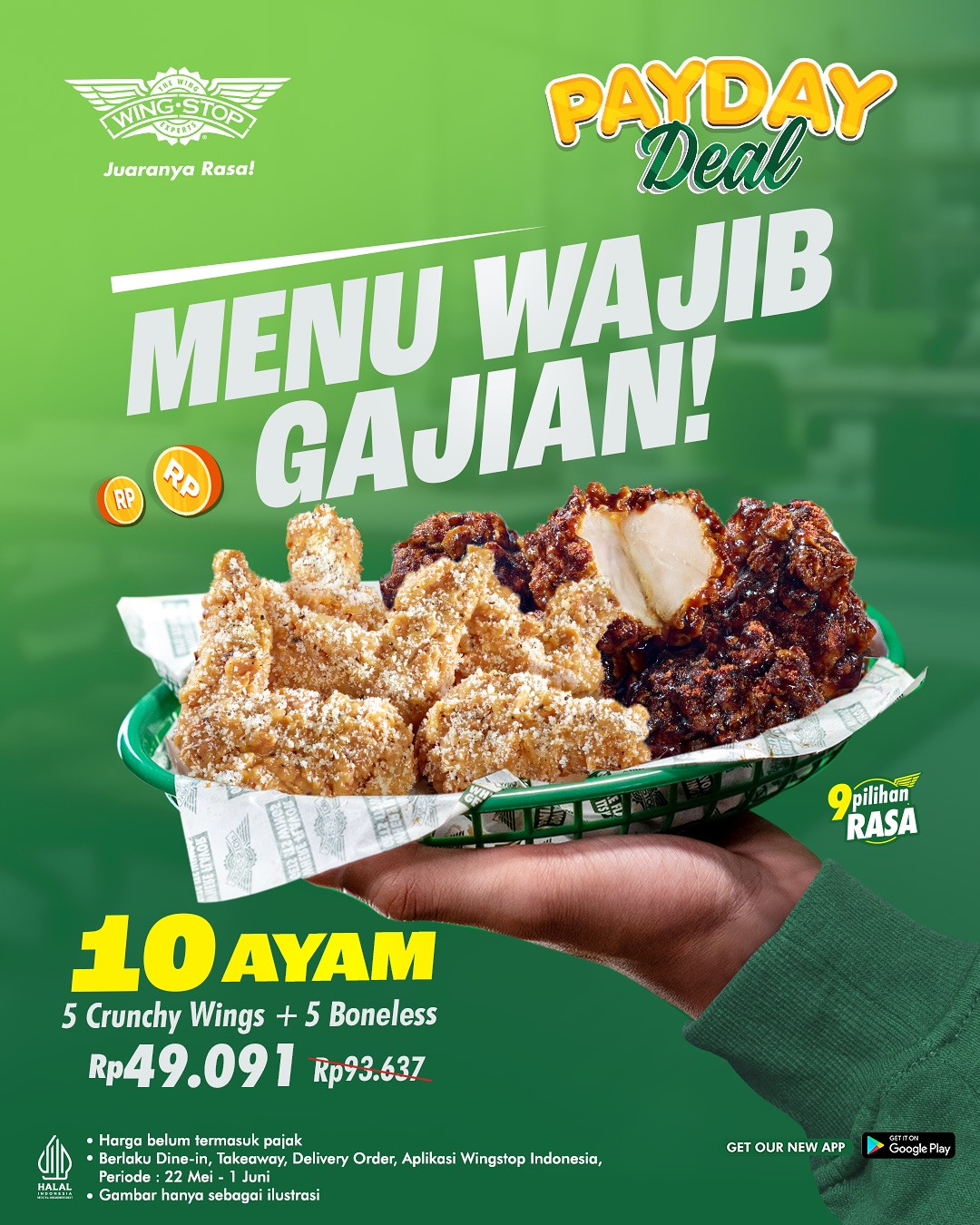 Promo Wingstop Payday Deal Mei 2025 10 Wings Hanya Rp 49.091