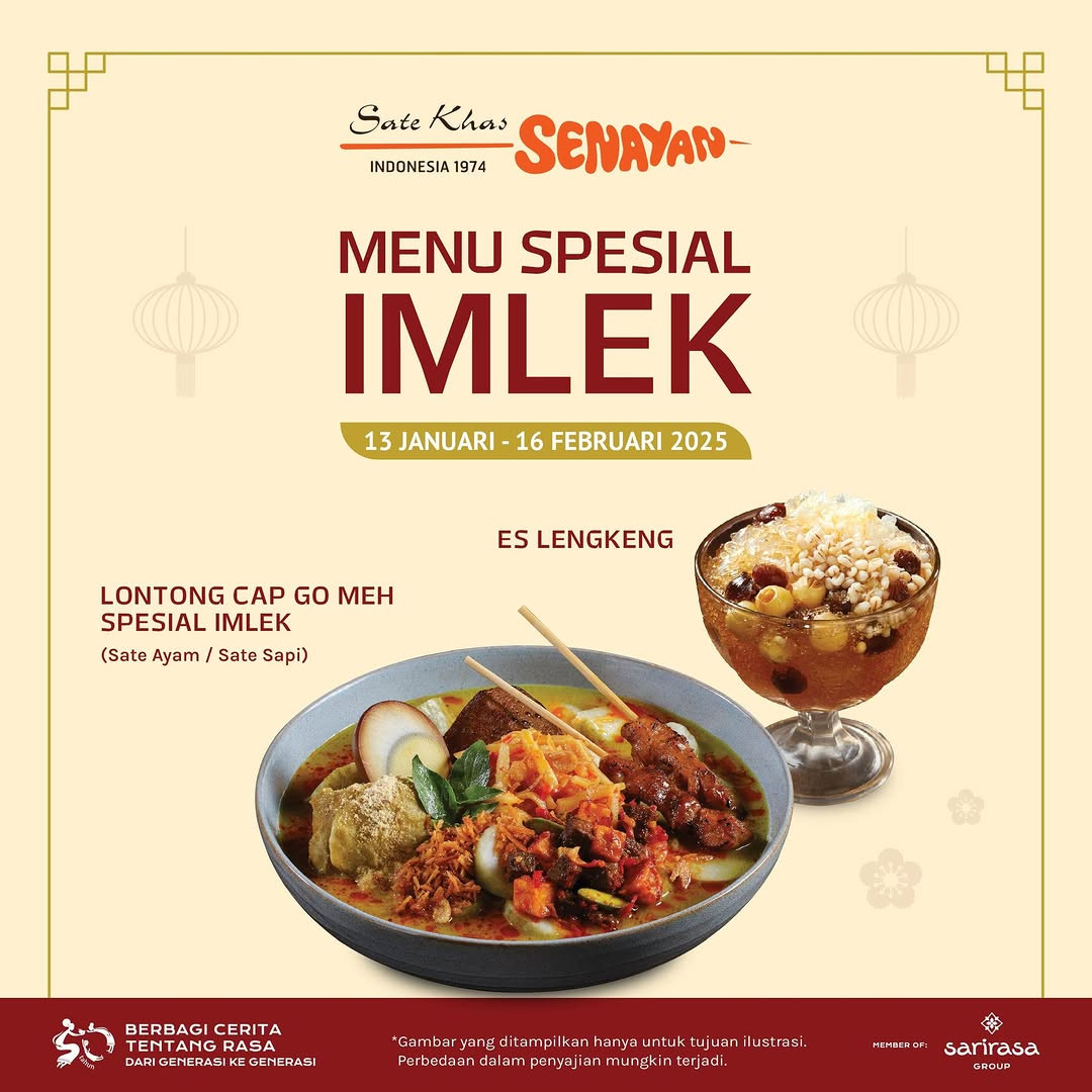 Promo Sate Khas Senayan Menu Spesial Imlek 2025