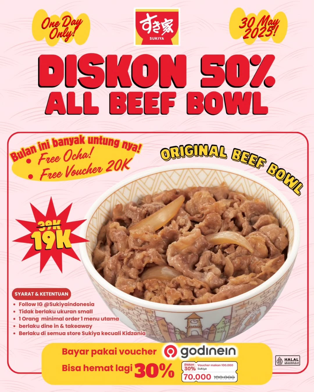 Promo Sukiya Diskon 50% Untuk Gyudon di 30 Mei 2025 - Image 2