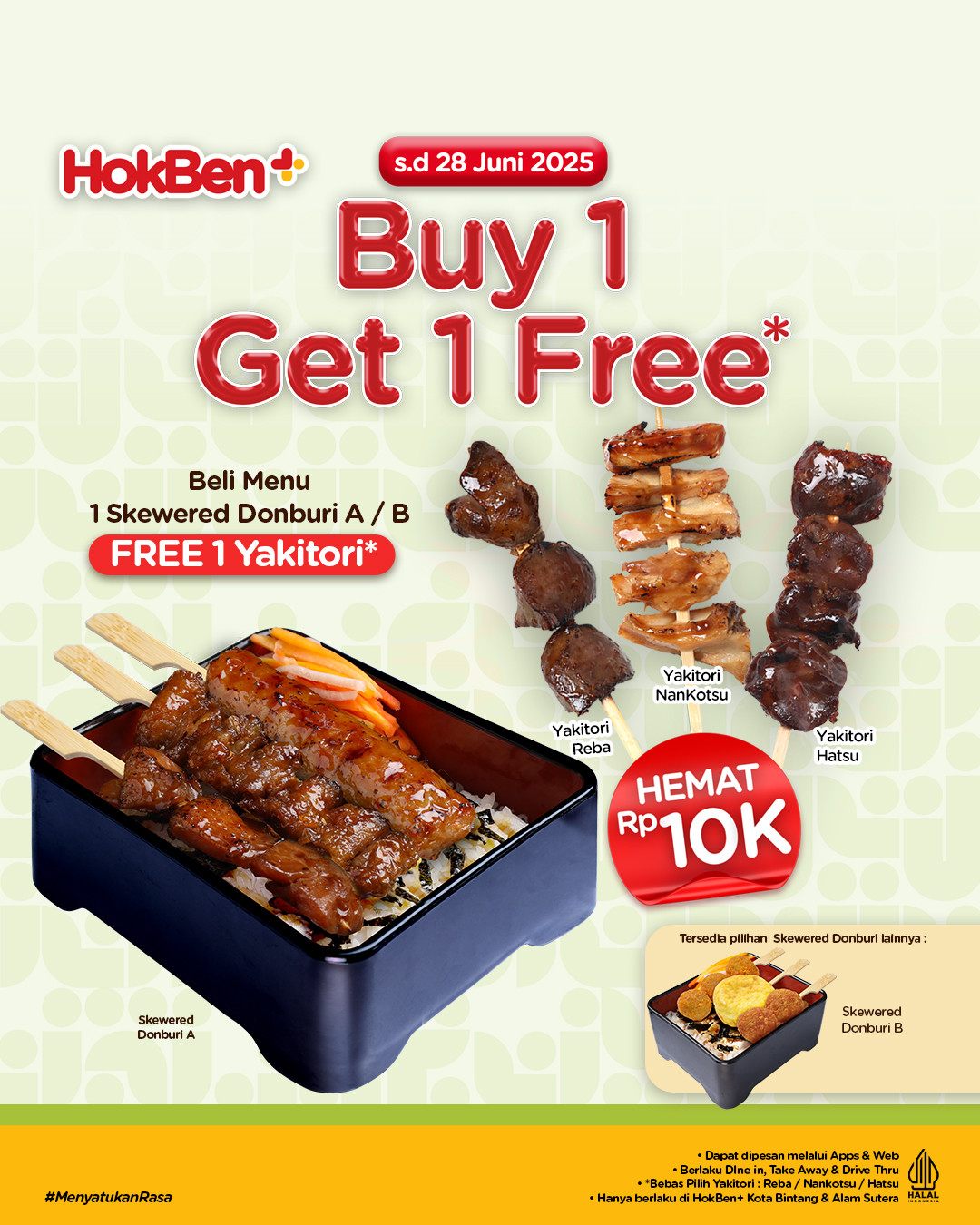Promo Hokben Grand Kota Bekasi dan Alam Suutera Tebus Murah Yakitori dan Buy 1 Get 1 - Image 3