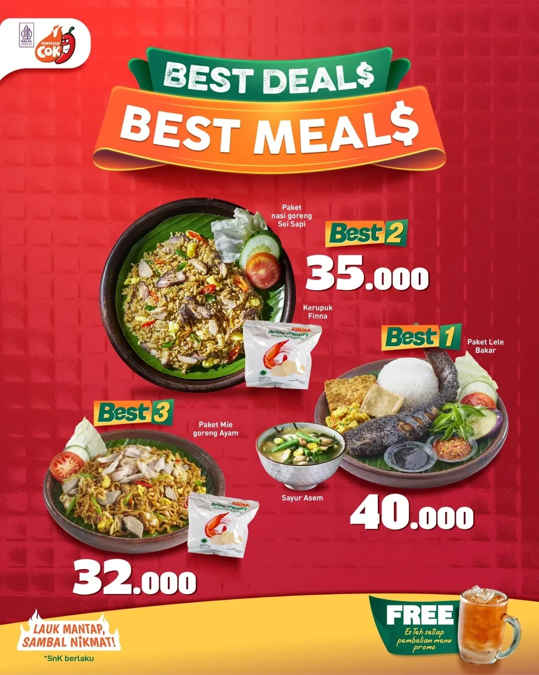 Promo Penyetan Cok Best Deals Best Meals Mulai Dari Rp 32.000 - Image 3