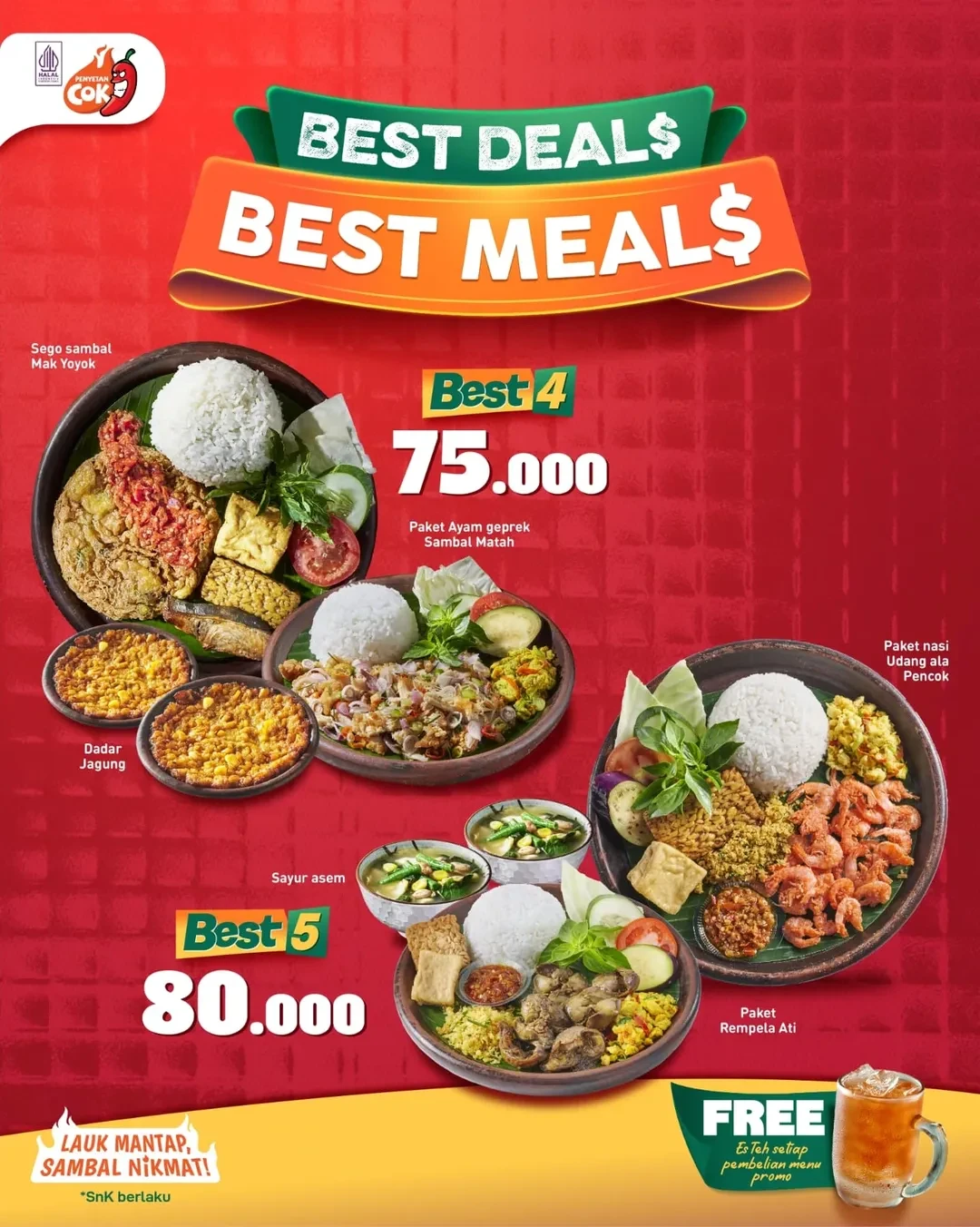 Promo Penyetan Cok Best Deals Best Meals Mulai Dari Rp 32.000 - Image 2