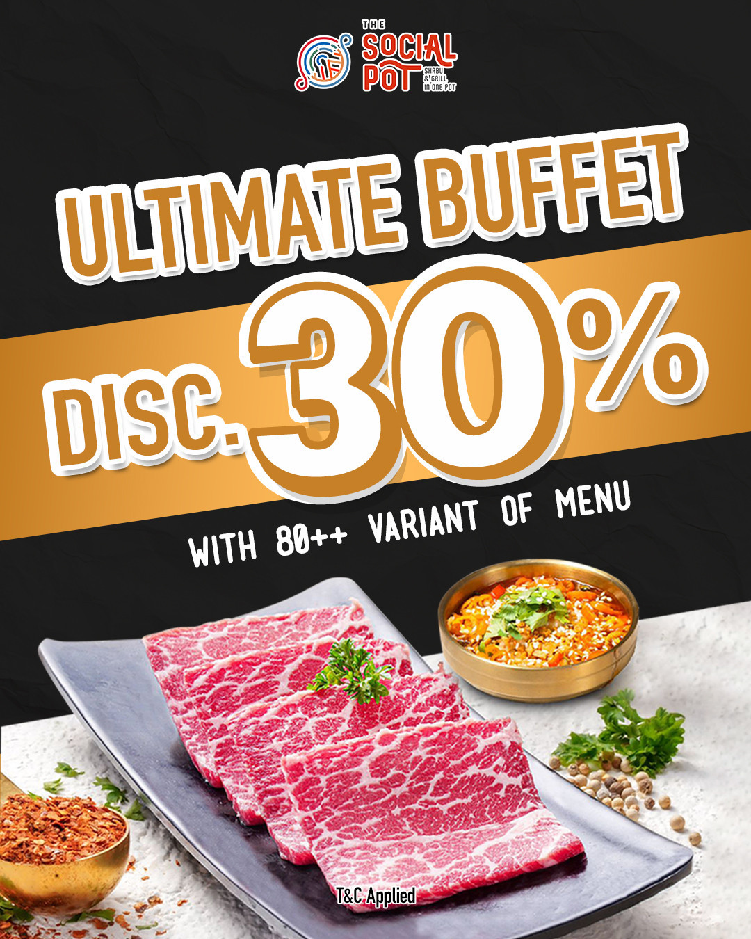 Promo The Social Pot Ultimate Buffet Diskon 30%