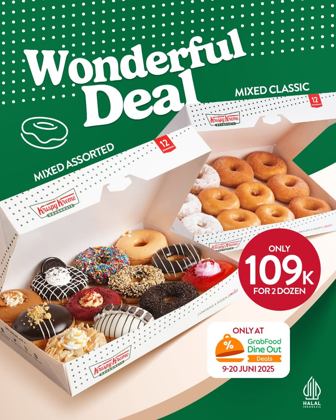 Promo Krispy Kreme Wonderful Deal Rp 109.000/2 Lusin dengan GrabFood DineOut - Image 2