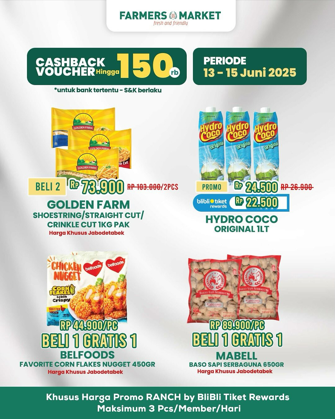 Promo Farmers Market Hemat Akhir Pekan Periode 13 - 15 Juni 2024