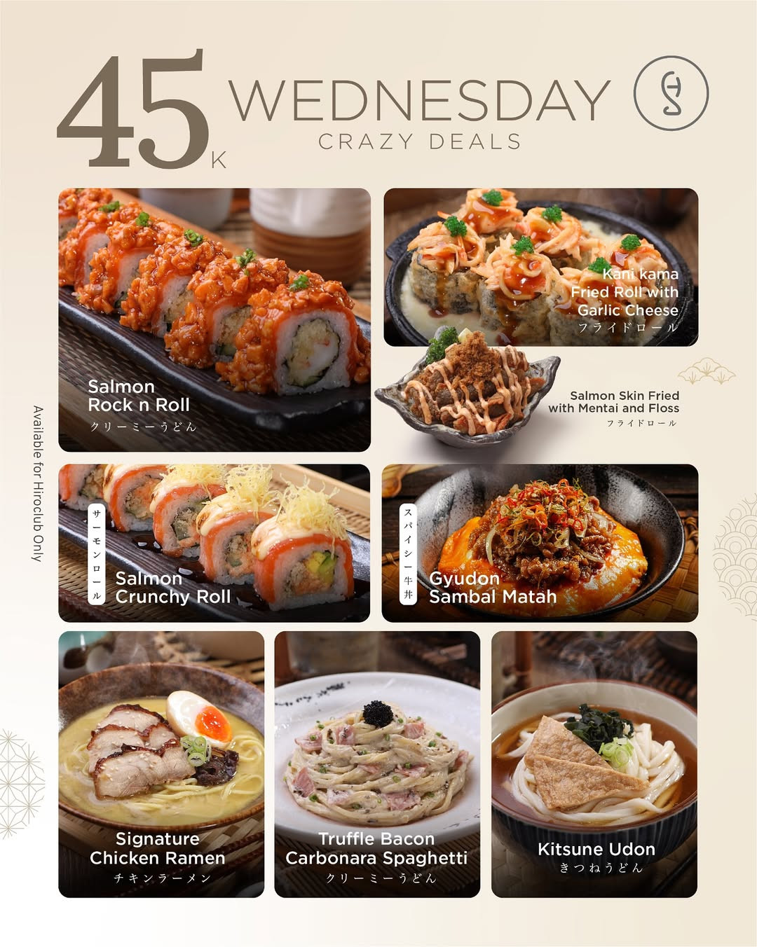 Promo Sushi Hiro Monday, Tuesday, Wednesday Crazy Deals - Image 4