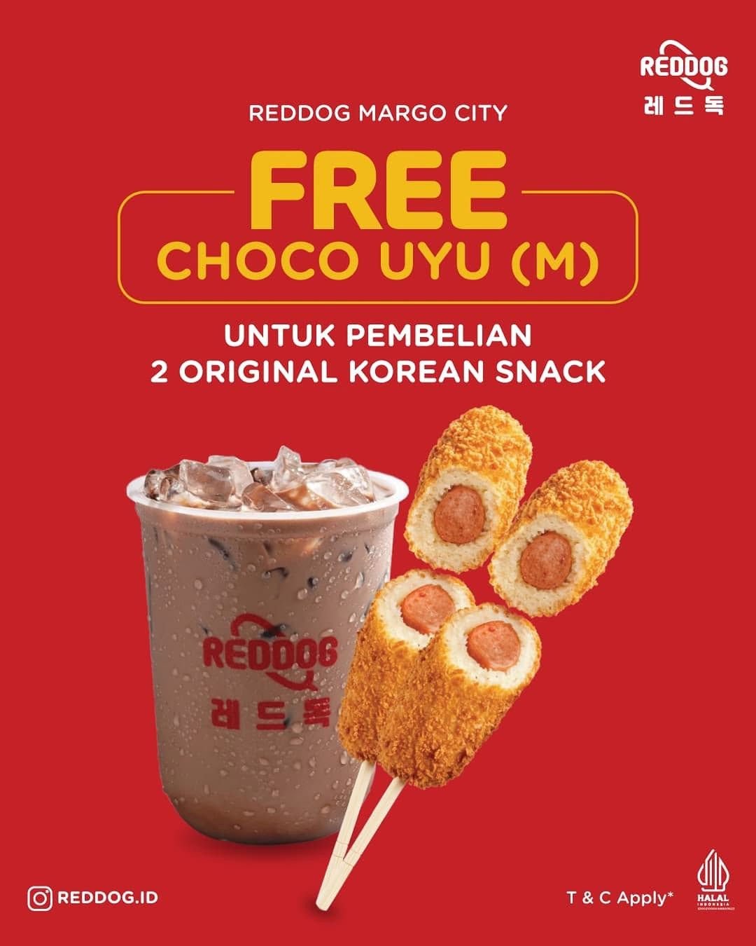 Promo Reddog Margo City GRATIS Choco Uyu Tiap Pembelian 2 Original Korean Snack - Image 2