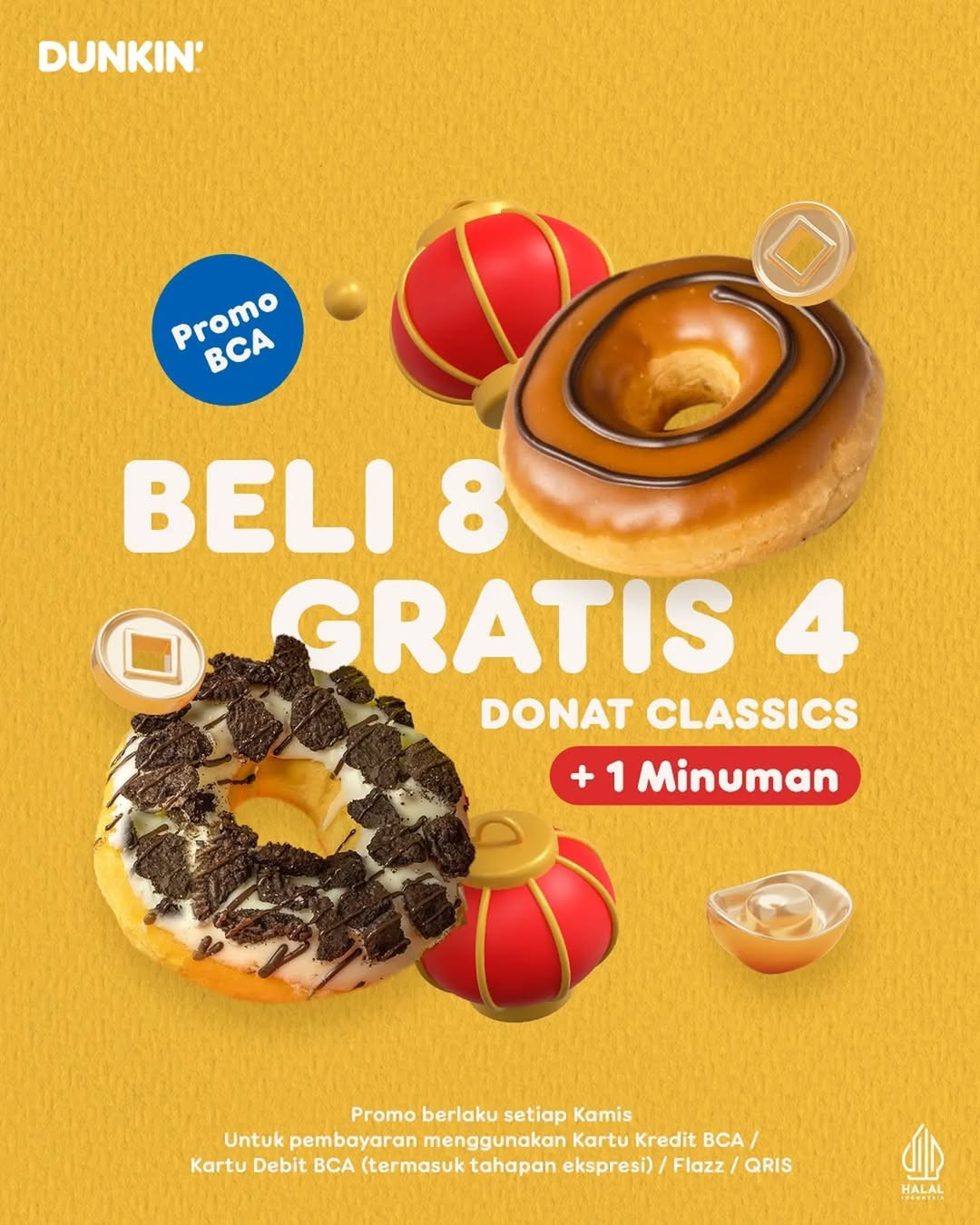 Promo Dunkin Beli 8 GRATIS 4 dengan BCA - Image 2