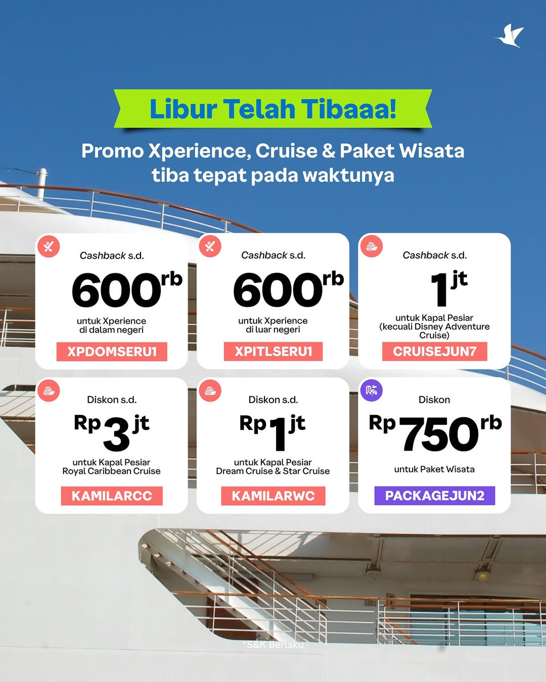 Promo Traveloka Libur Telah Tiba Diskon s/d 50% + 30% - Image 4