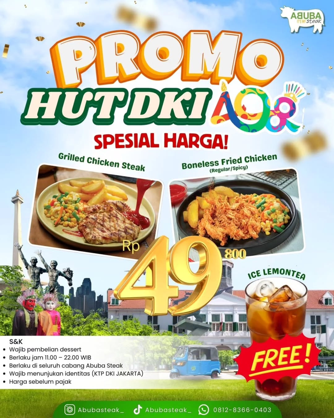 Promo Abuba Steak HUT DKI Hanya Rp 49.800 - Image 2