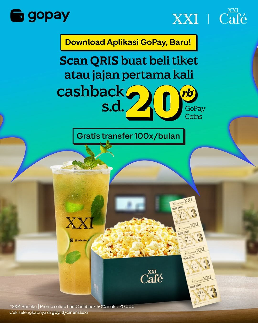 Promo Cinema XXI Cashback s/d 20% dengan Aplikasi Gopay - Image 2