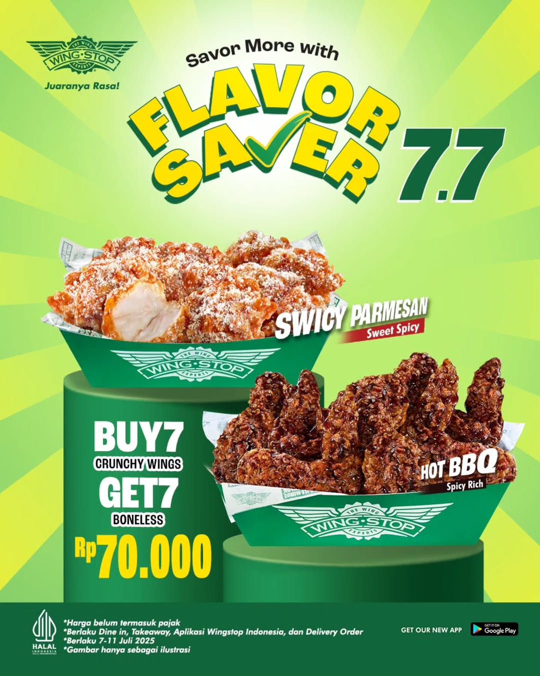Promo Wingstop Flavor Saver 7.7 Buy 7 Get 7 Hanya Rp 70.000 - Image 2