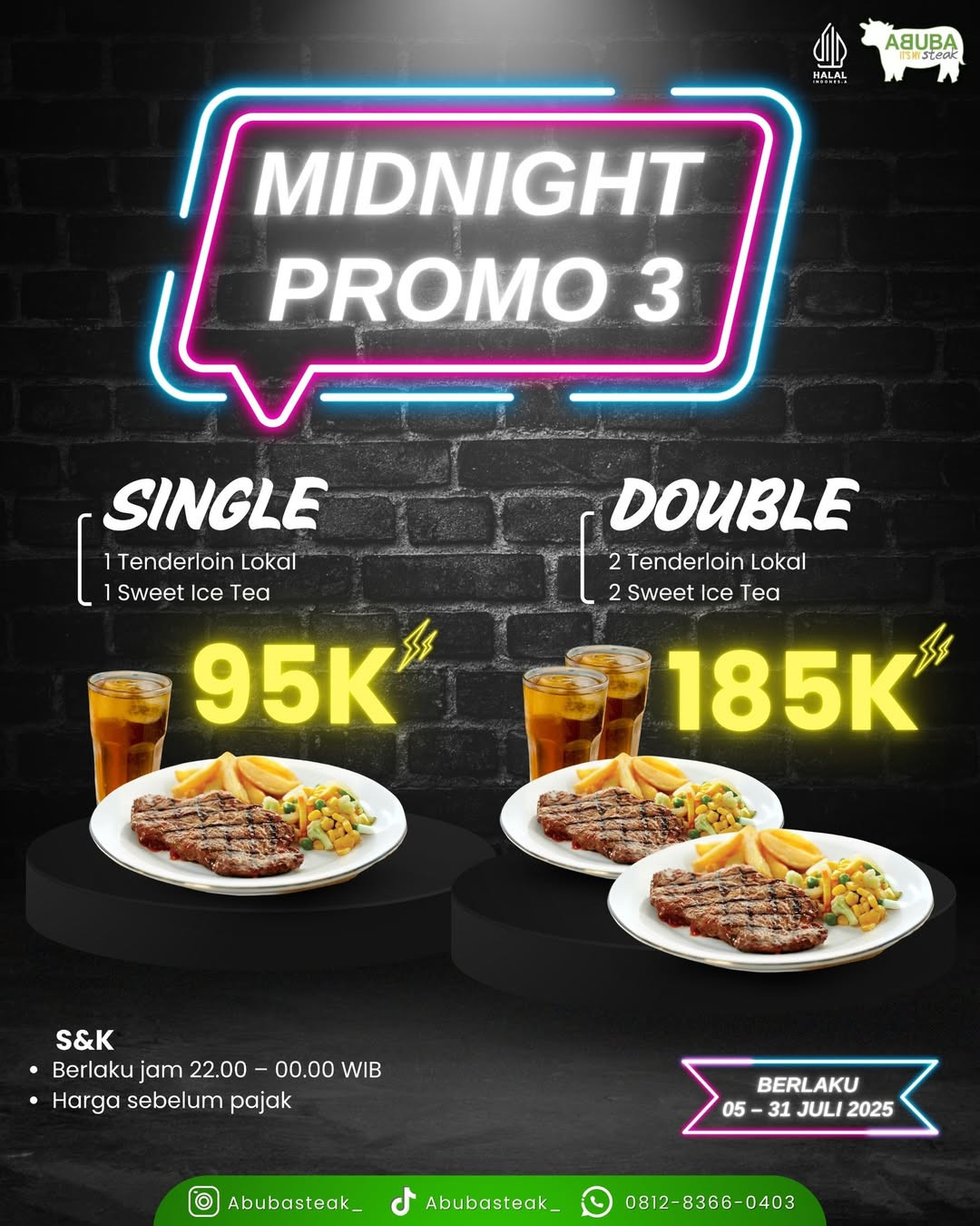 Promo Abuba Steak Midnight Promo Mulai Dari Rp 95K - Image 2