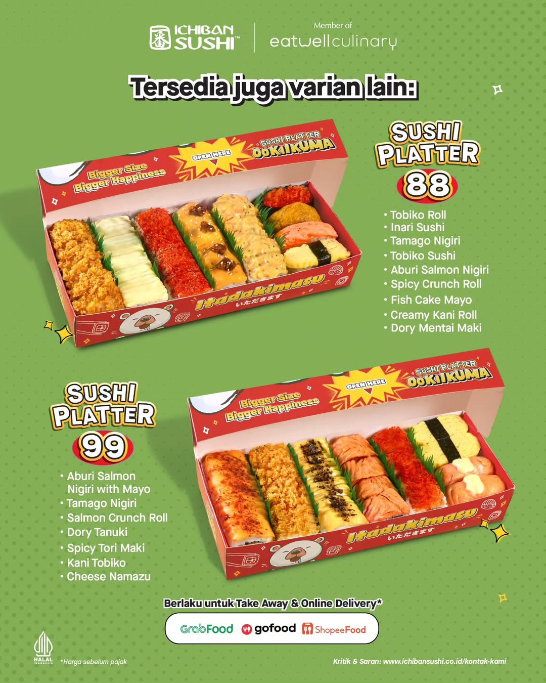 Promo Ichiban Sushi Ookiikuma Sushi Platter Rp 90.000 - Image 3