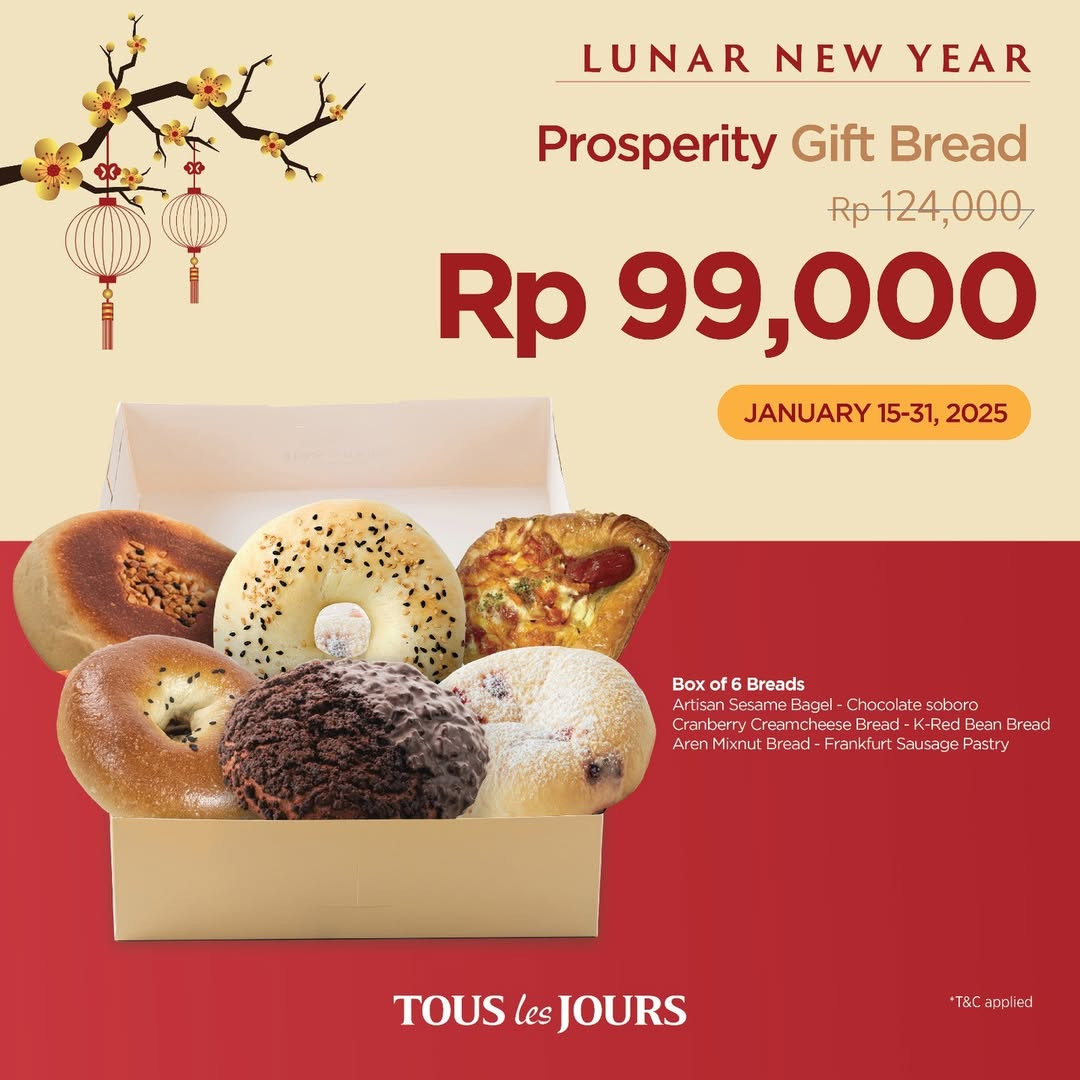 Promo Tous Le Jours Lunar New Year Prosperity Gift Bread Rp 99.000