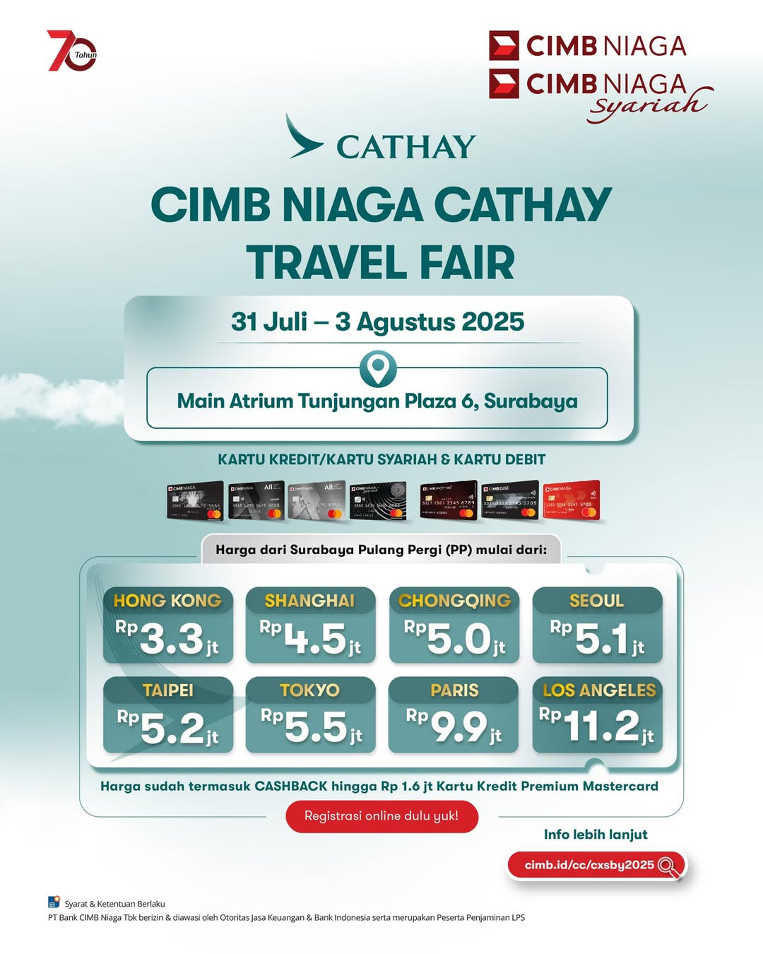 Promo CIMB Niaga Cathay Travel Fair di 3 Kota - Image 5