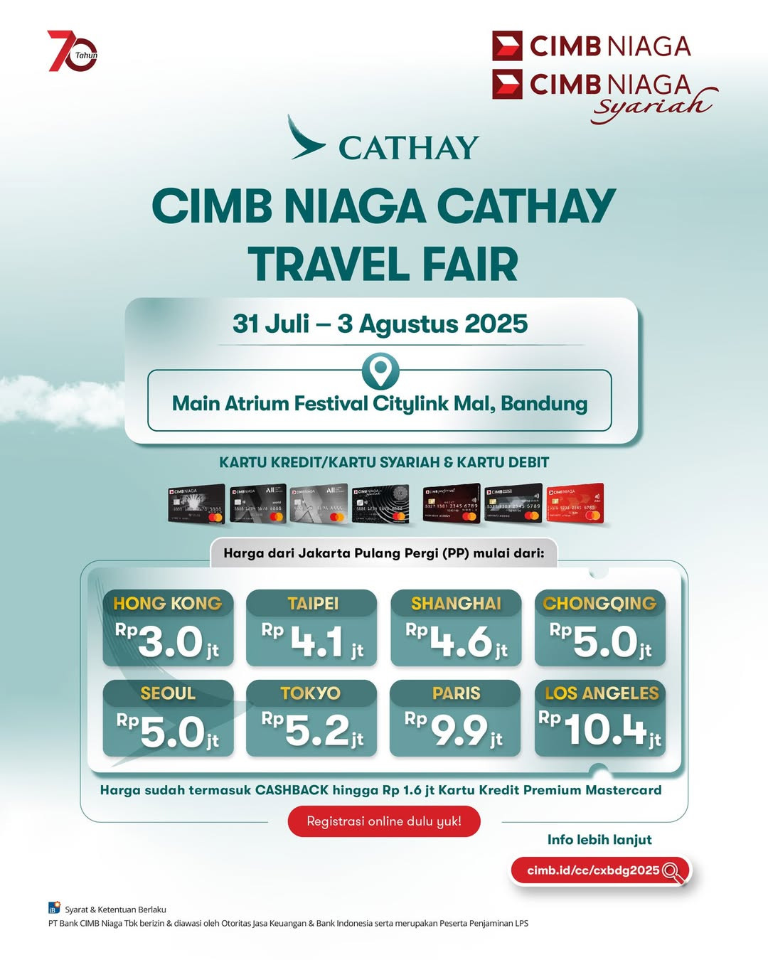 Promo CIMB Niaga Cathay Travel Fair di 3 Kota - Image 6