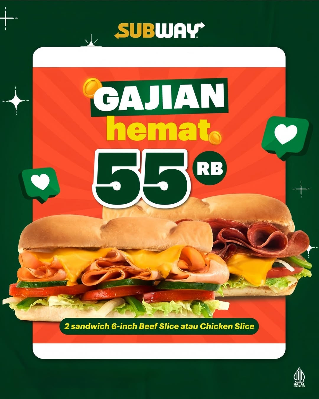 Promo Subway Gajian Hemat Rp 55.000 - Image 2