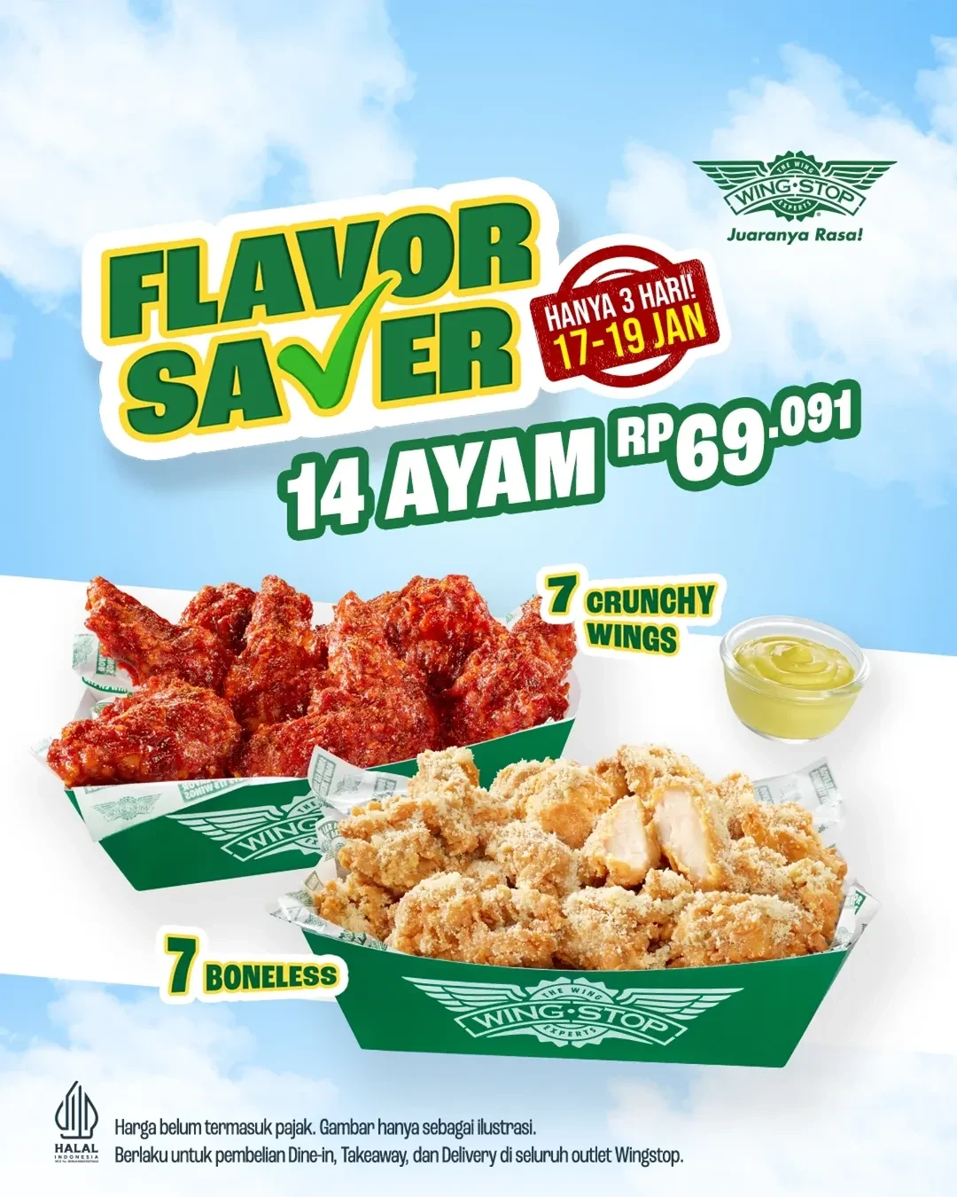 Promo Wingstop Flavor Saver 14 Ayam Rp 69 Ribuan - Image 2