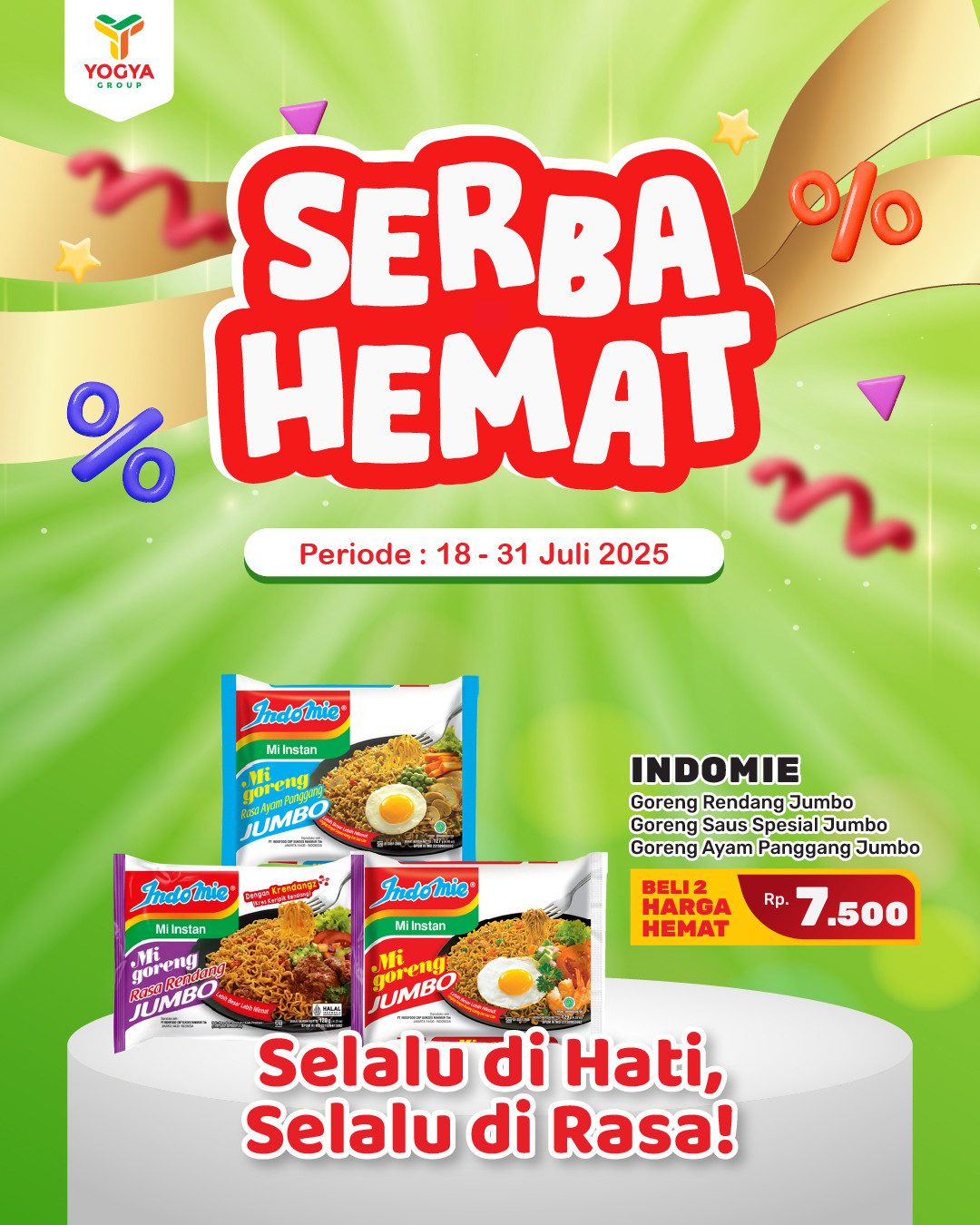 Promo Yogya Toserba Serba Hemat Periode 18 - 31 Juli 2025