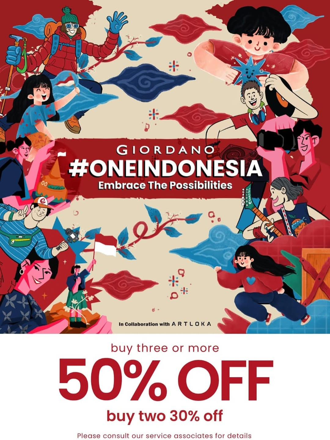 Promo Giordano #OneIndonesia Beli Min. 3 Item Diskon 50% - Image 2