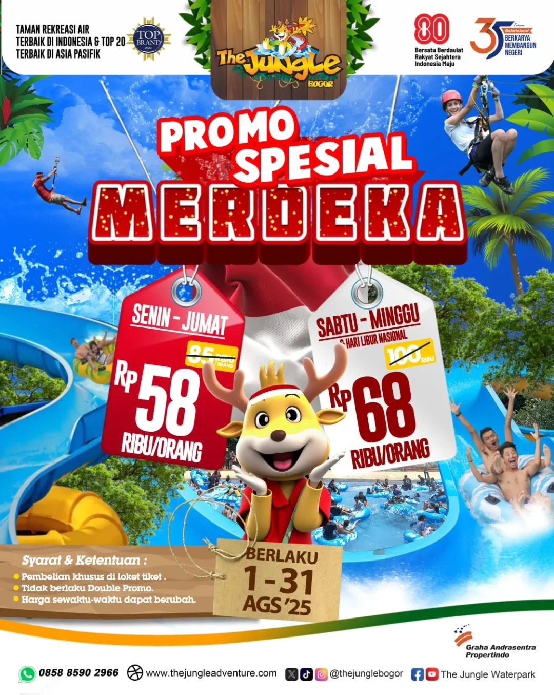 Promo The Jungle Spesial Merdeka Mulai Dari Rp 58K/Orang