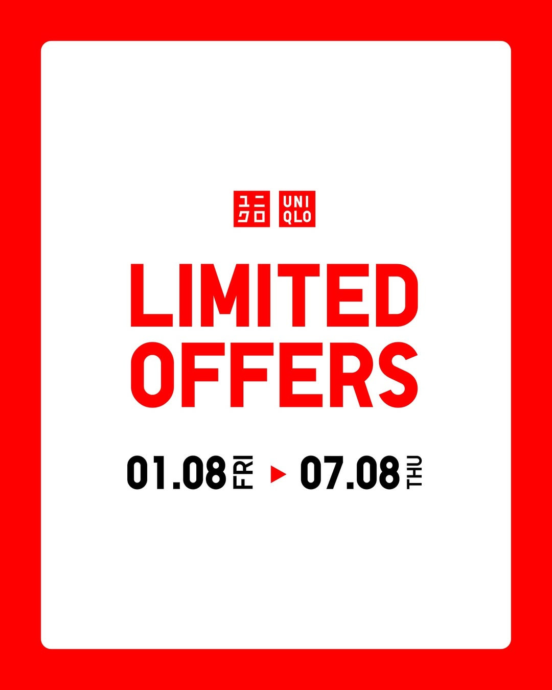 Promo Uniqlo Limited Offers Periode 1 - 7 Agustus 2025