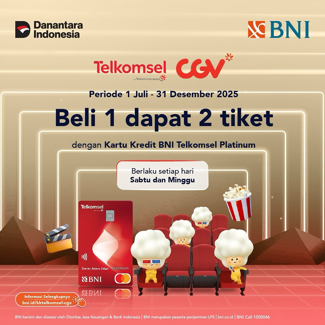 Promo CGV Buy 1 Get 2 Ticket dengan Kartu Kredit BNI - Image 3