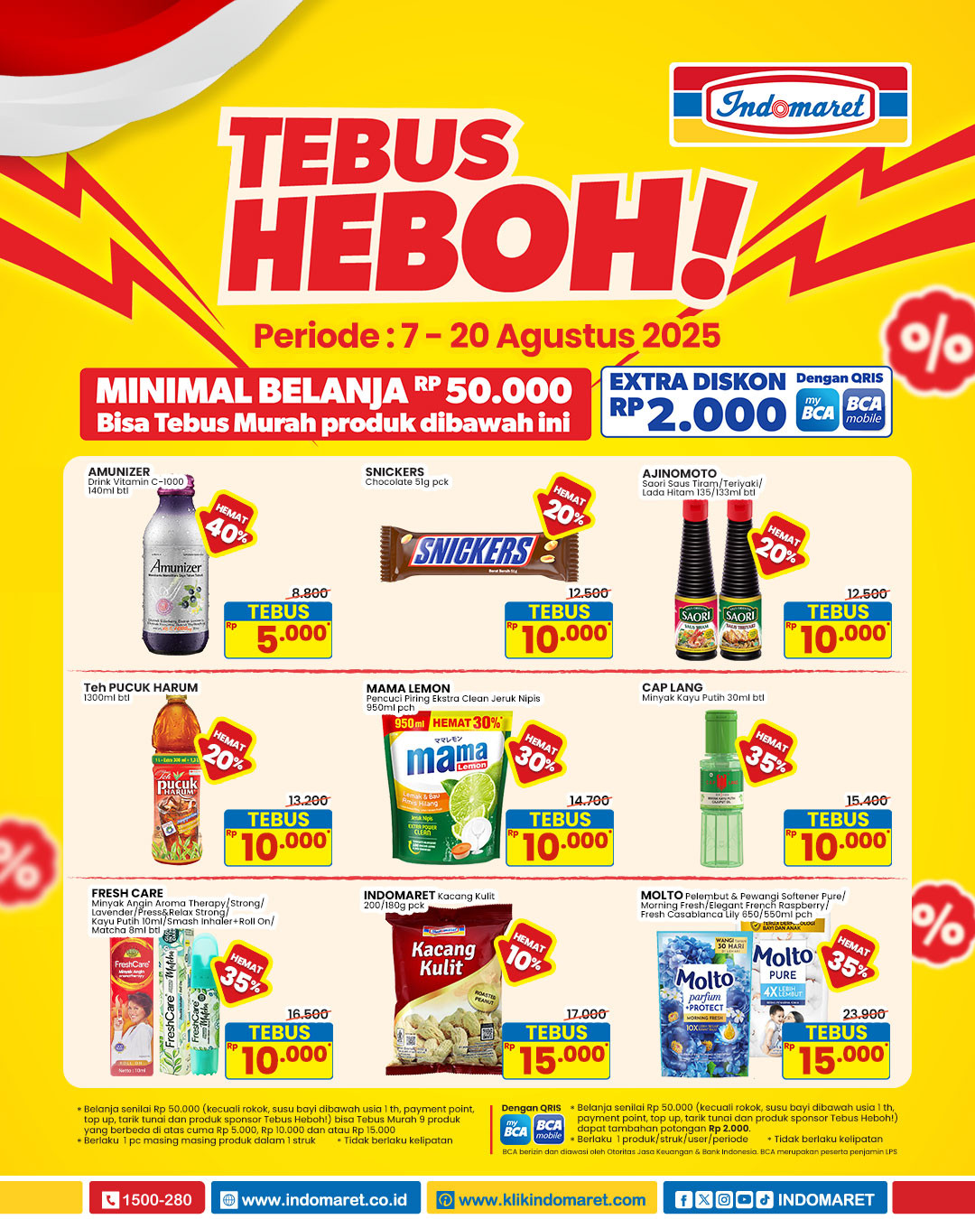 Promo Indomaret Tebus Heboh Periode 7 - 20 Agustus 2025