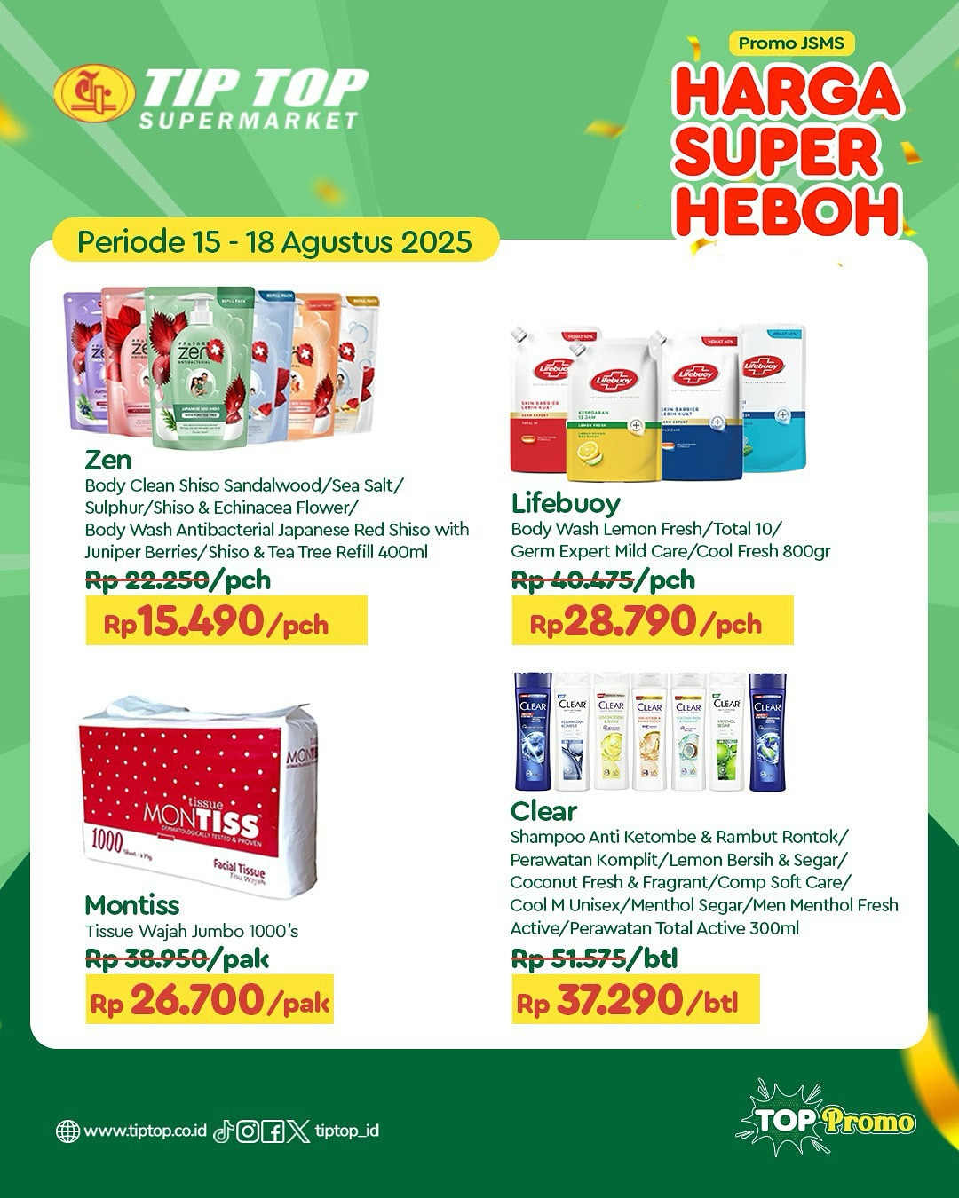 Promo Tip Top JSM Harga Super Heboh Periode `15 - 18 Agustus 2025 - Image 8