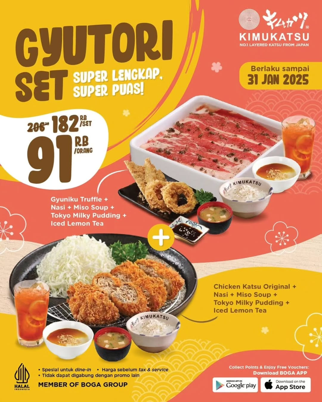 Promo Kimukatsu Gyutori Set Rp 91.000/Orang