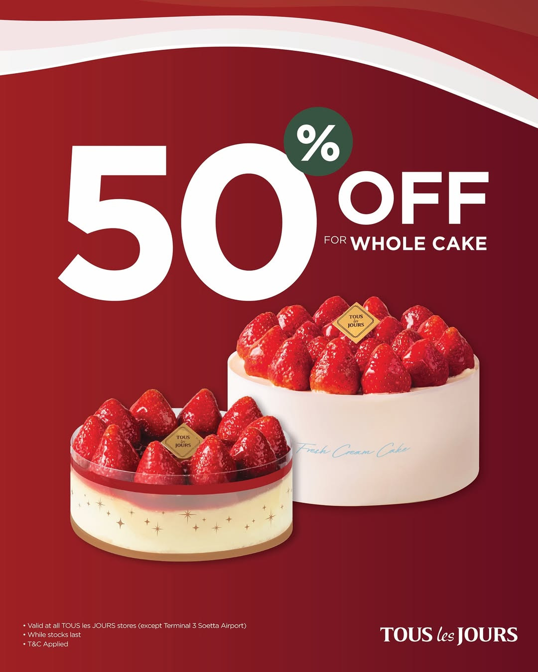 Promo Tous Le Jours Diskon 50% Untuk Whole Cake - Image 2