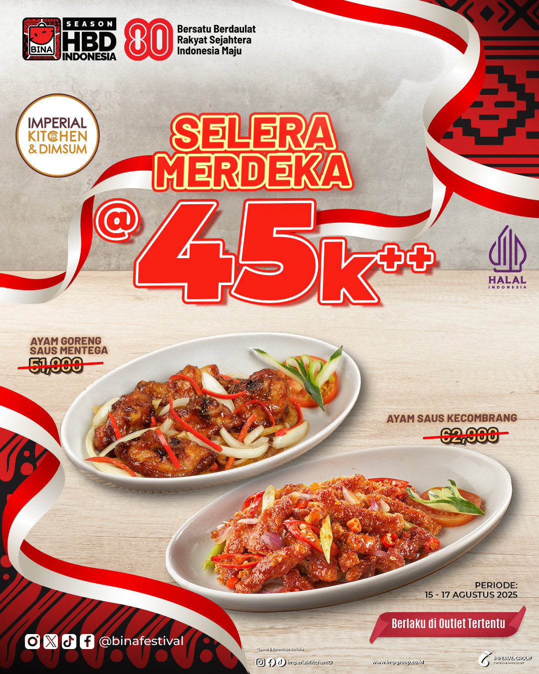 Promo Imperial Kitchen & Dimsum Selera Merdeka Rp 45K++ - Image 2