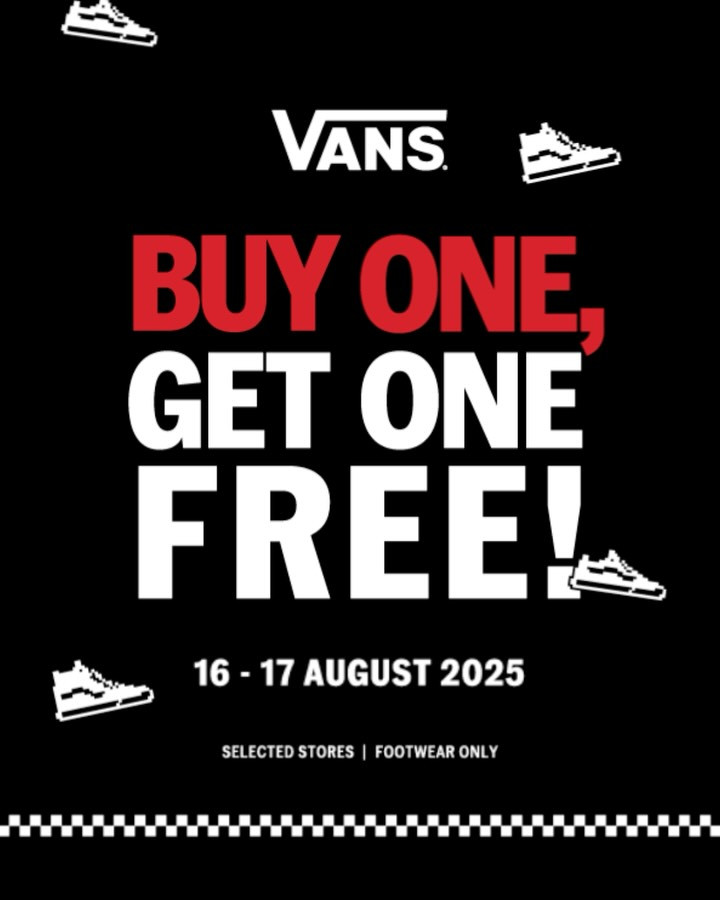 Promo Vans Buy 1 Get 1 FREE 16 - 17 Agustus 2025