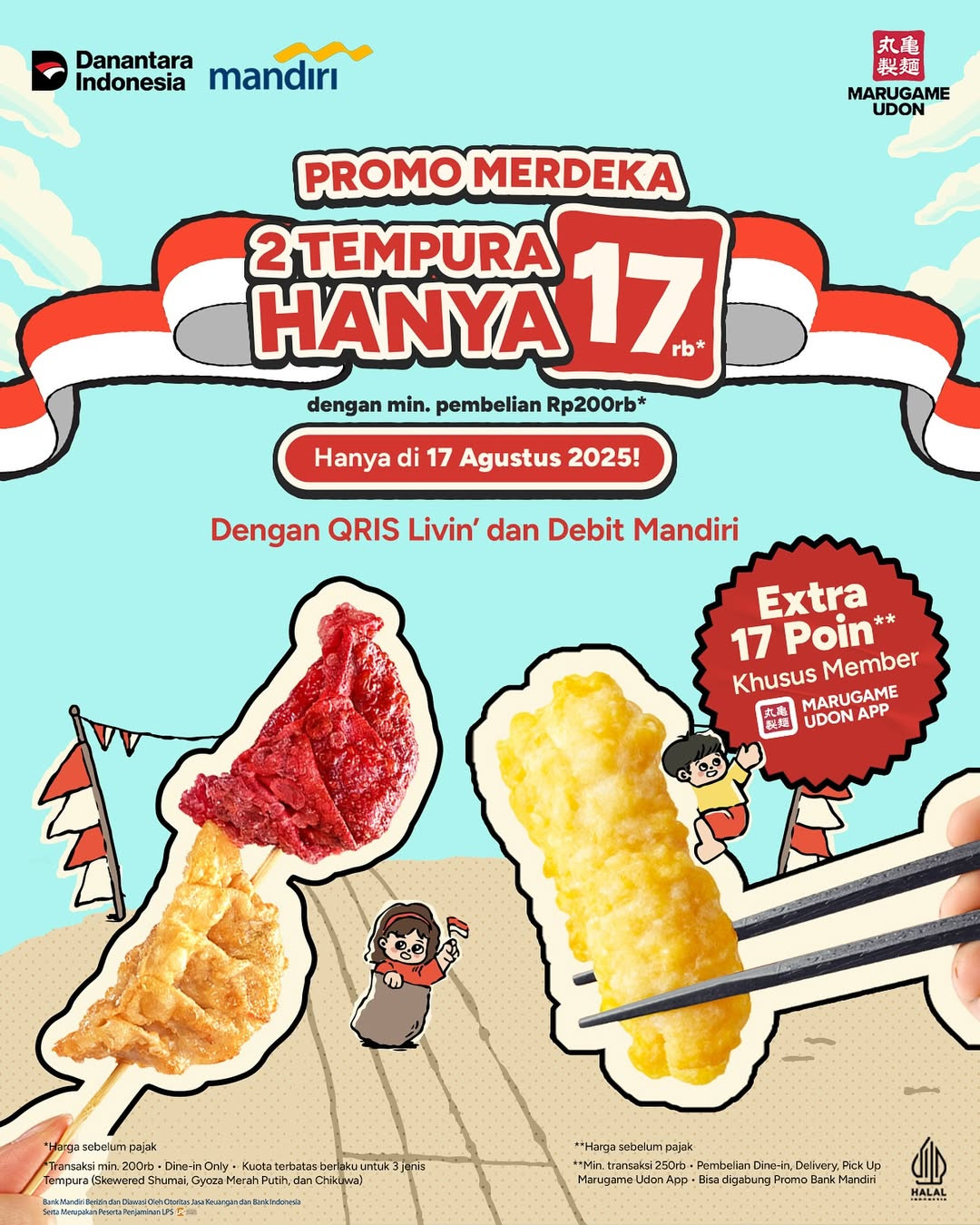 Promo Marugame Udon 2 Tempura Rp 17.000 dengan QRIS Bank Mandiri - Image 2