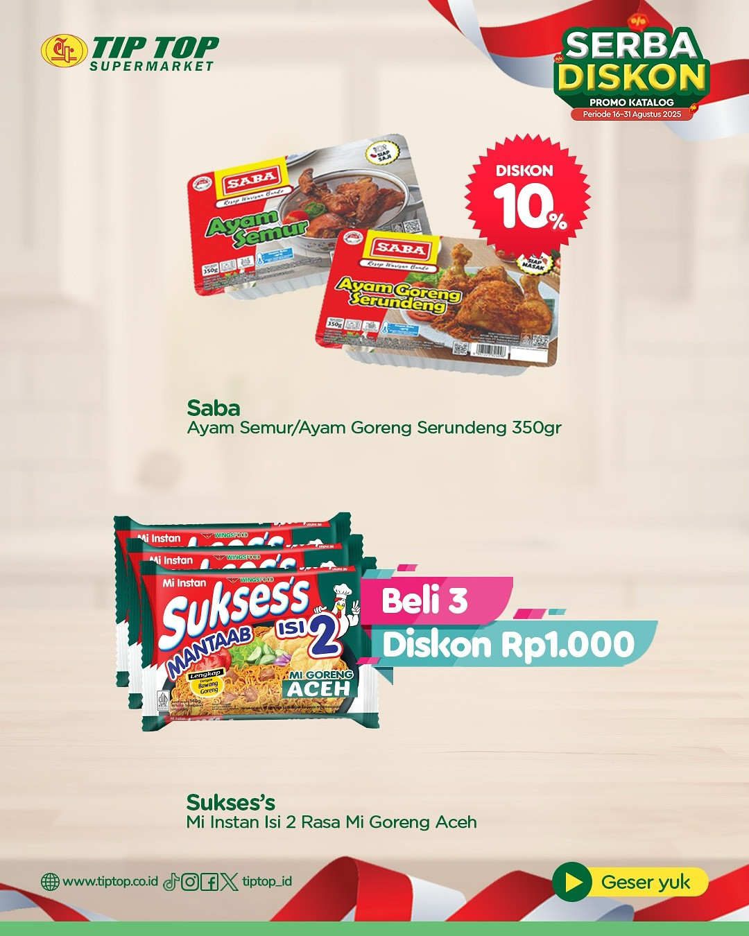 Promo Tip Top Serba Diskon 16 - 31 Agustus 2025 - Image 3