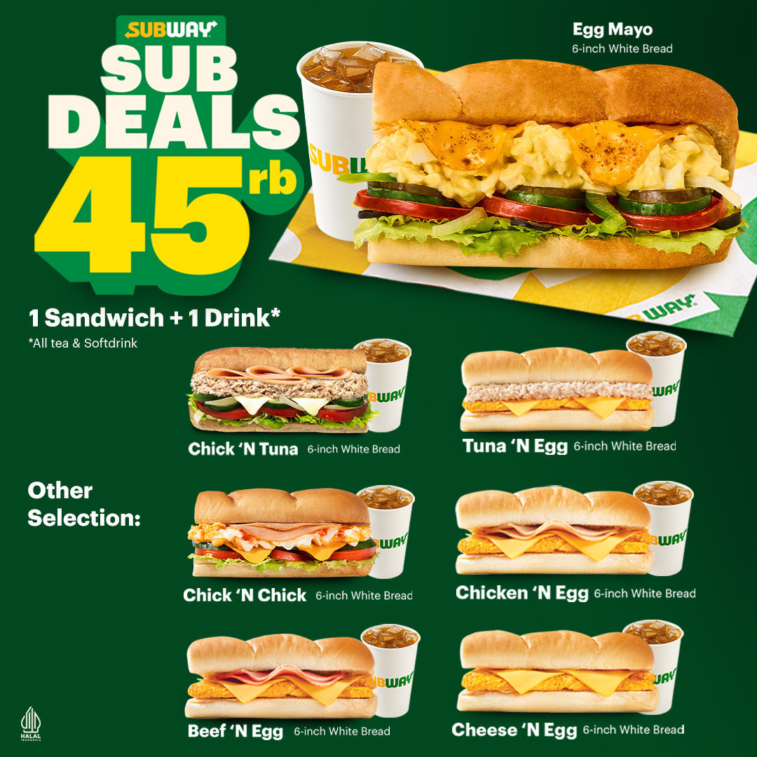 Promo Subway Sub Deals Rp 45.000 - Image 2