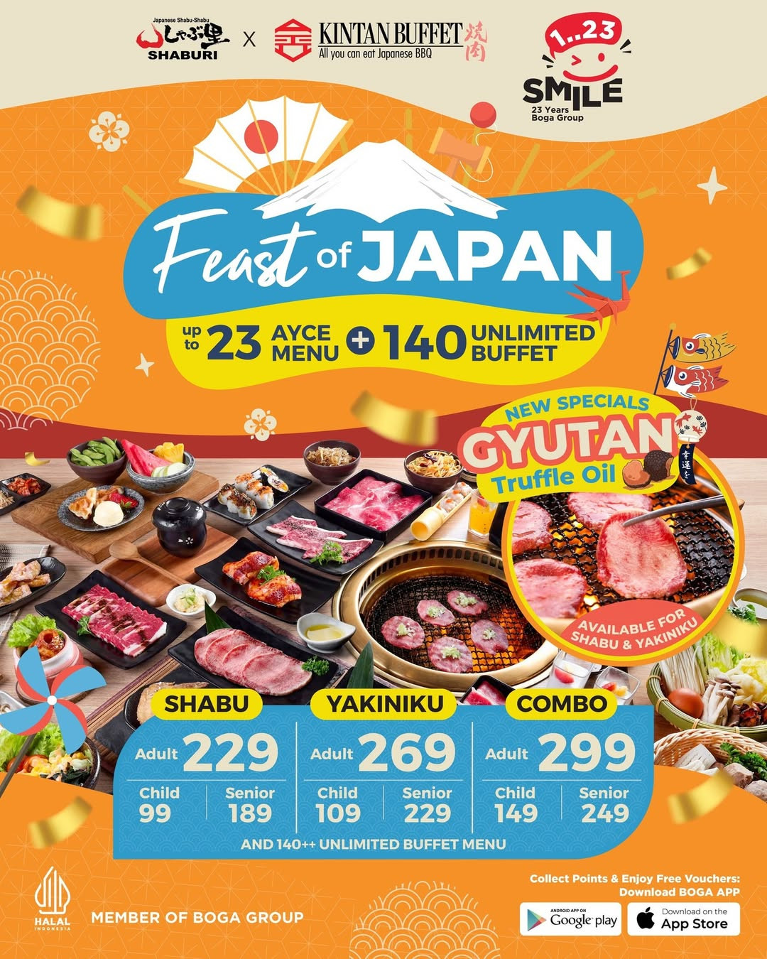 Promo Kintan Buffet & Shaburi AYCE Feast of Japan Rp 229.000