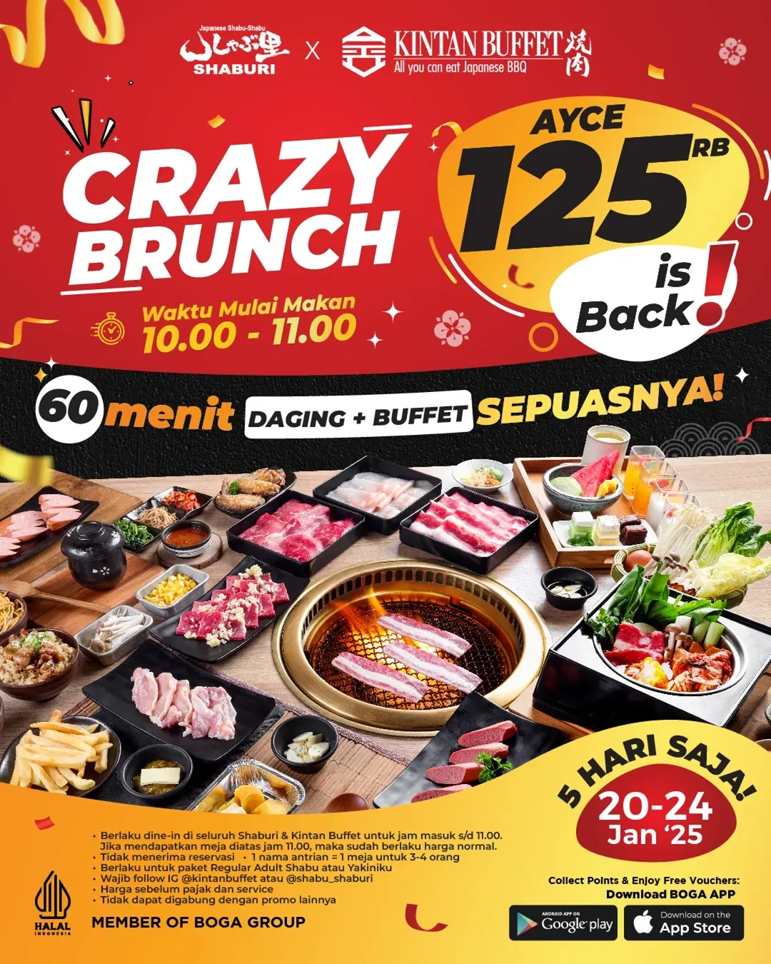 Promo Kintan Buffet & Shaburi AYCE Crazy Brunch Rp 125.000 - Image 2