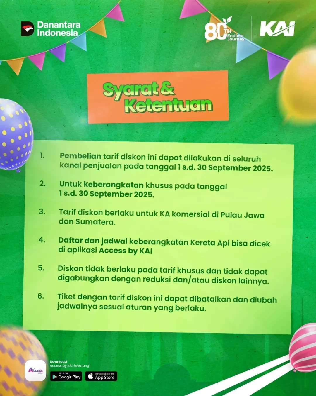 Bulan Diskon HUT KAI Hanya Bayar 80% - Image 3