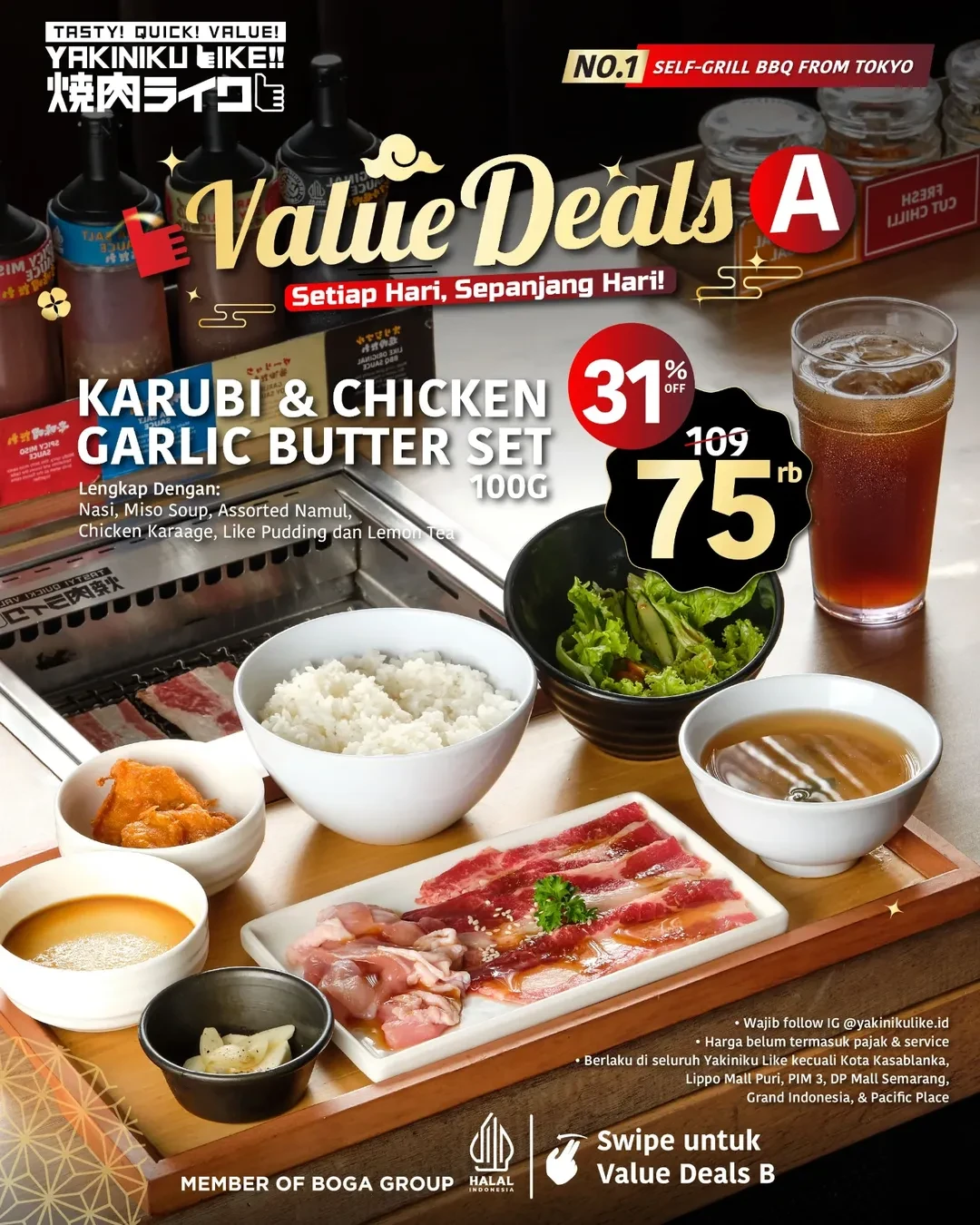 Promo Yakiniku Like Value Deals Mulai Dari Rp 75K