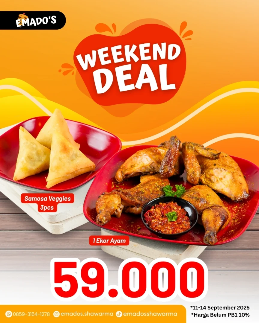 Promo Emados Shawarma Weekend Deal Rp 59.000