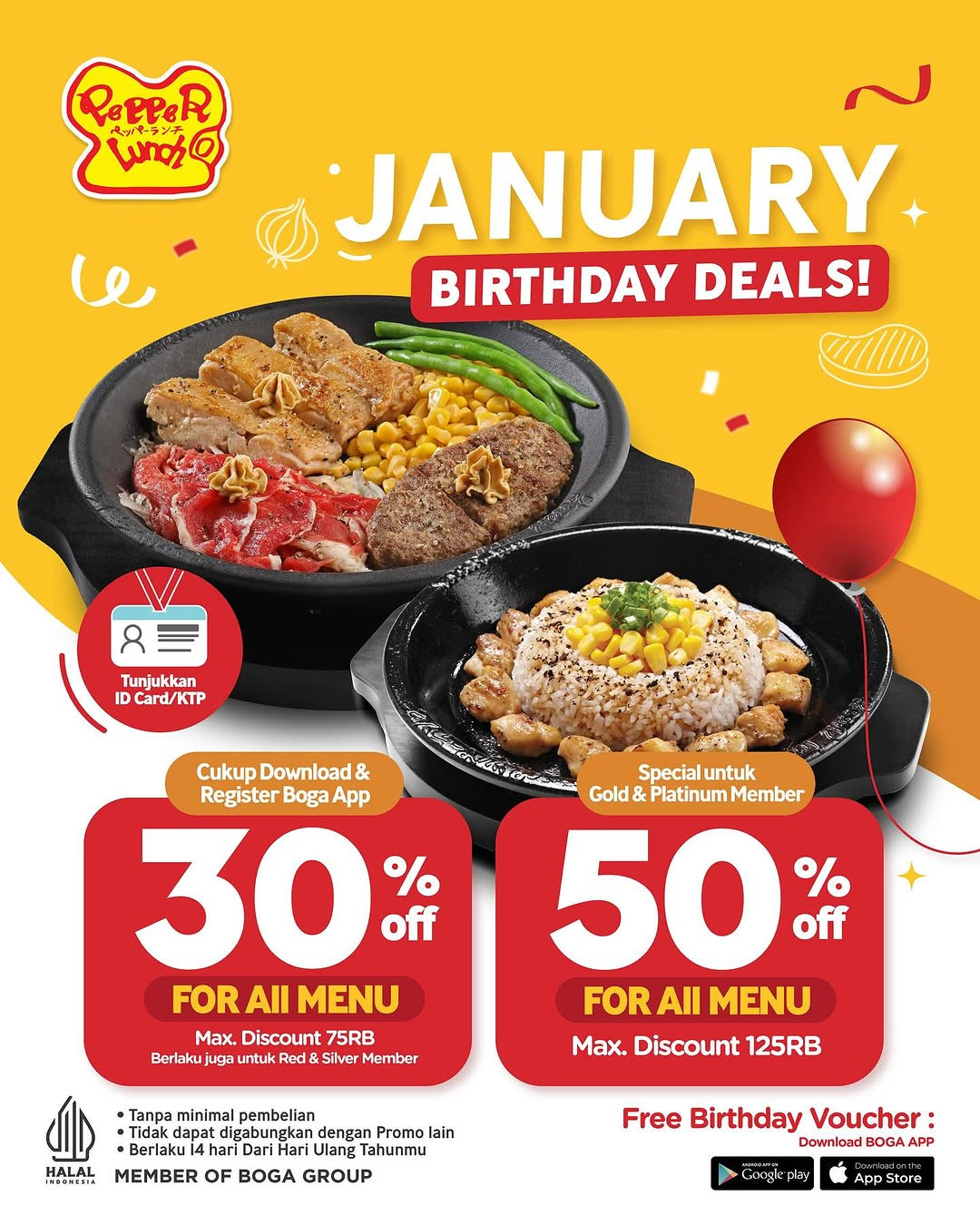 Promo Pepper Lunch January Birthday Deals Diskon s/d 50% - Image 2