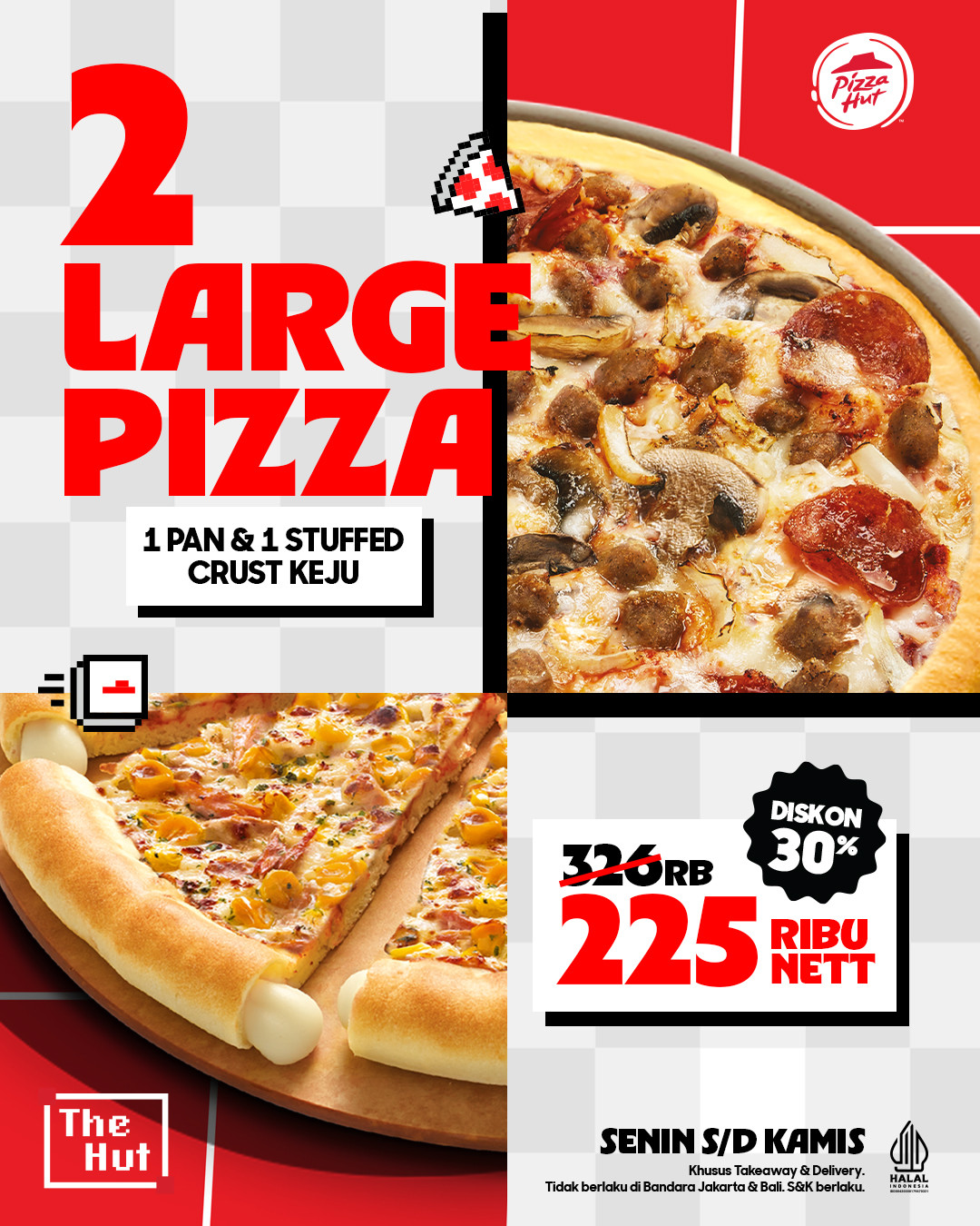 Promo Pizza Hut 2 Large Pizza Rp 225.000 - Image 2