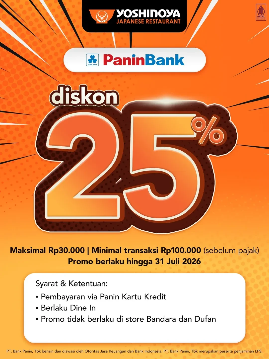 Promo Yoshinoya Spesial Bank dan Paylater 2025 - Image 3